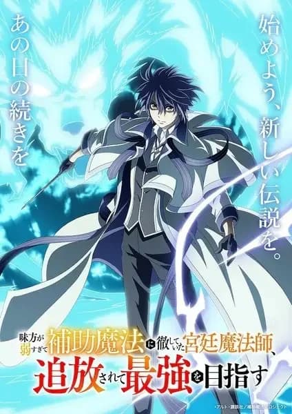 Mikata ga Yowasugite Hojo Mahou ni Tesshiteita Kyuutei Mahoushi, Tsuihou sarete Saikyou wo Mezashimasu